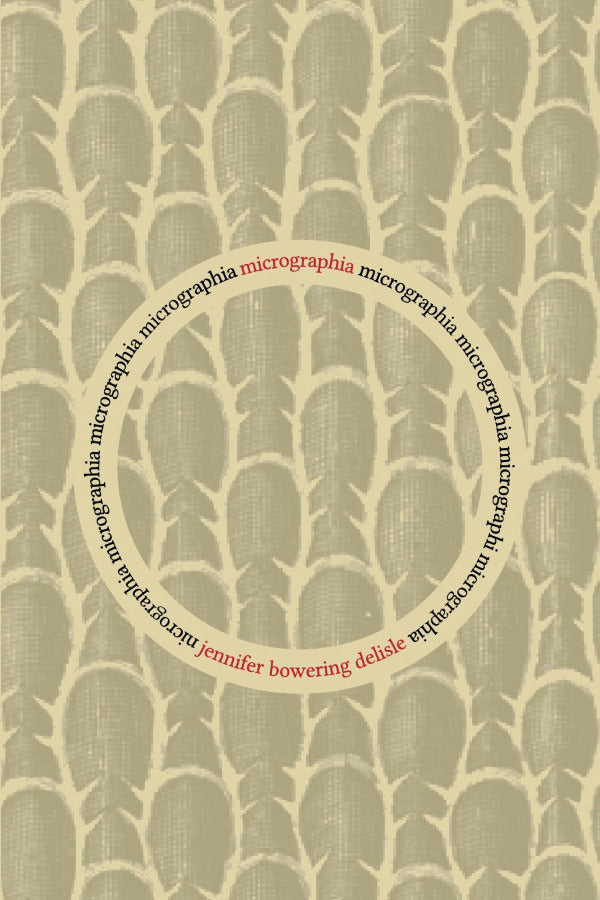Book cover with textured pattern and circular text design