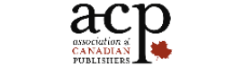 Logo of the Association of Canadian Publishers with a stylized 'ACP' and a red maple leaf on a white background.