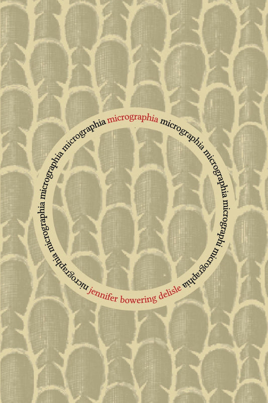 Book cover with textured pattern and circular text design